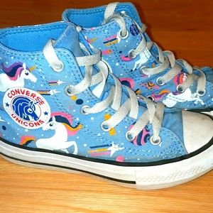 Girl's Unicorn Converse All Stars high tops